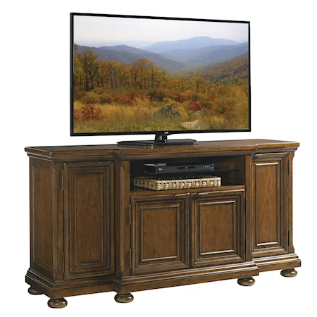 Danbury Media Console with Wire Management Grommets